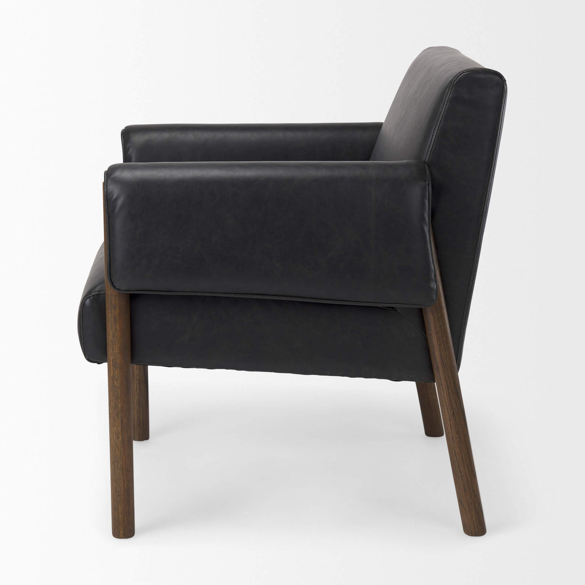 MERCANA ASHTON BLACK FAUX LEATHER ACCENT CHAIR 69821