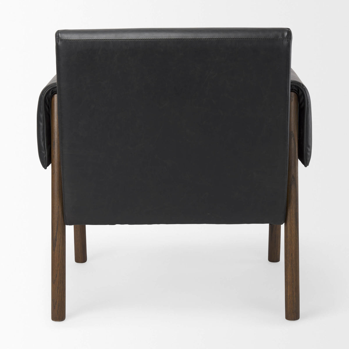 MERCANA ASHTON BLACK FAUX LEATHER ACCENT CHAIR 69821