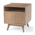 MERCANA SABLE LIGHT BROWN WOOD SIDE TABLE 69891