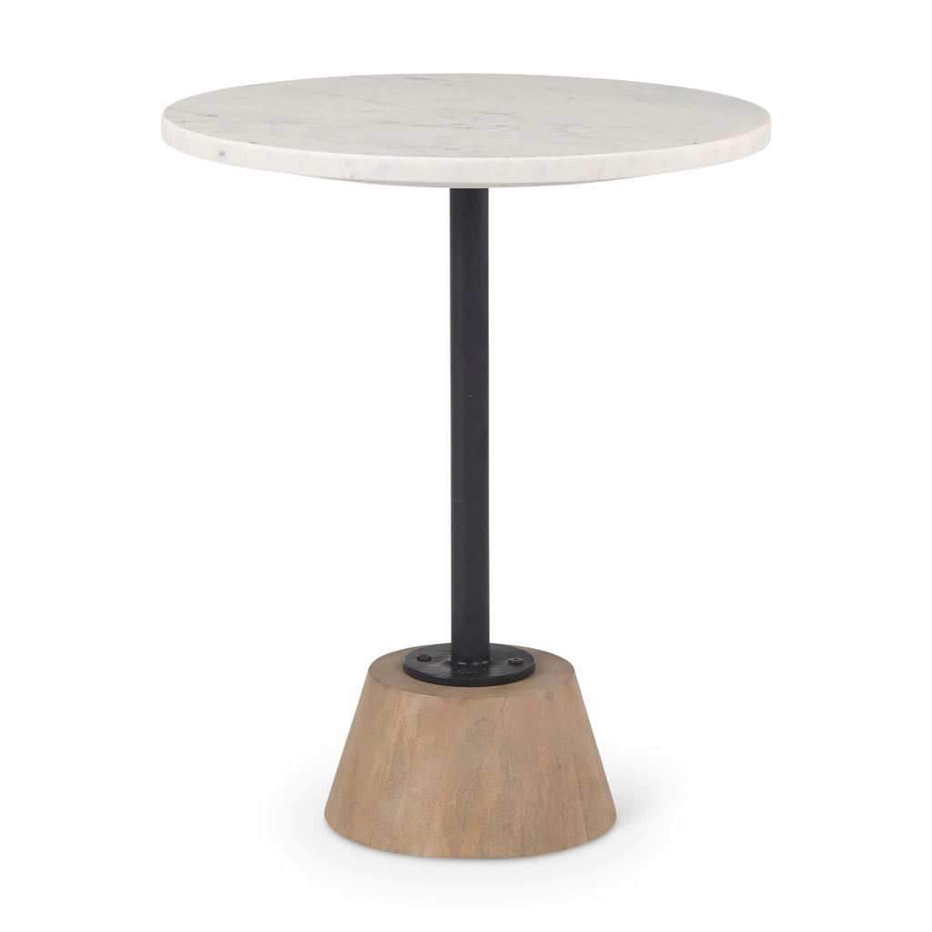 MERCANA MAXWELL 20" MARBLE ROUND SIDE TABLE 69975-AB