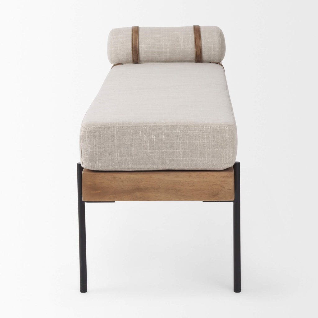 MERCANA COLBURNE CREAM FABRIC BENCH 70039