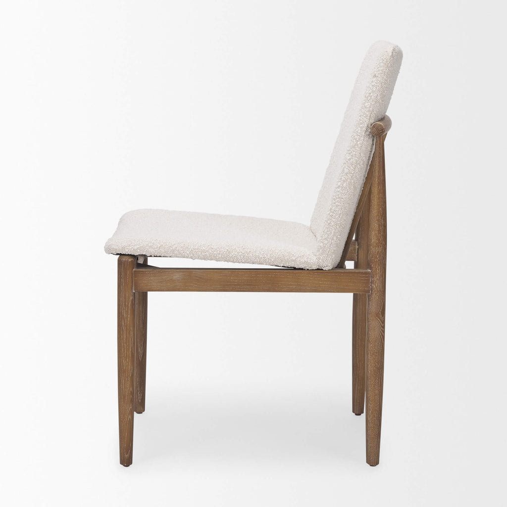 MERCANA CAVETT CREAM FABRIC DINING CHAIR SET OF TWO 69834