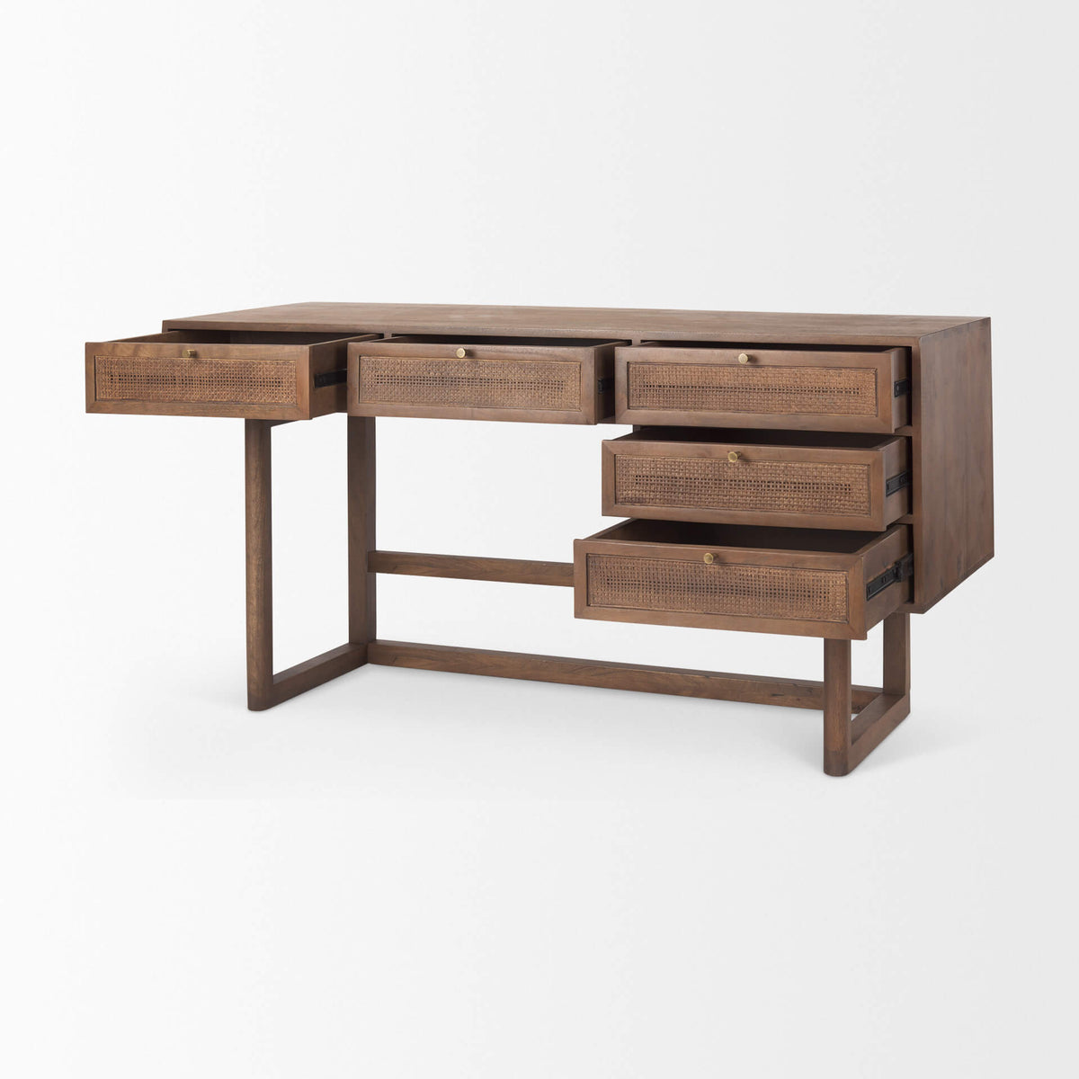 MERCANA GRIER MEDIUM BROWN WOOD OFFICE DESK 69898