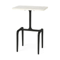 MERCANA PRESTON WHITE MARBLE TOP ACCENT TABLE 69688