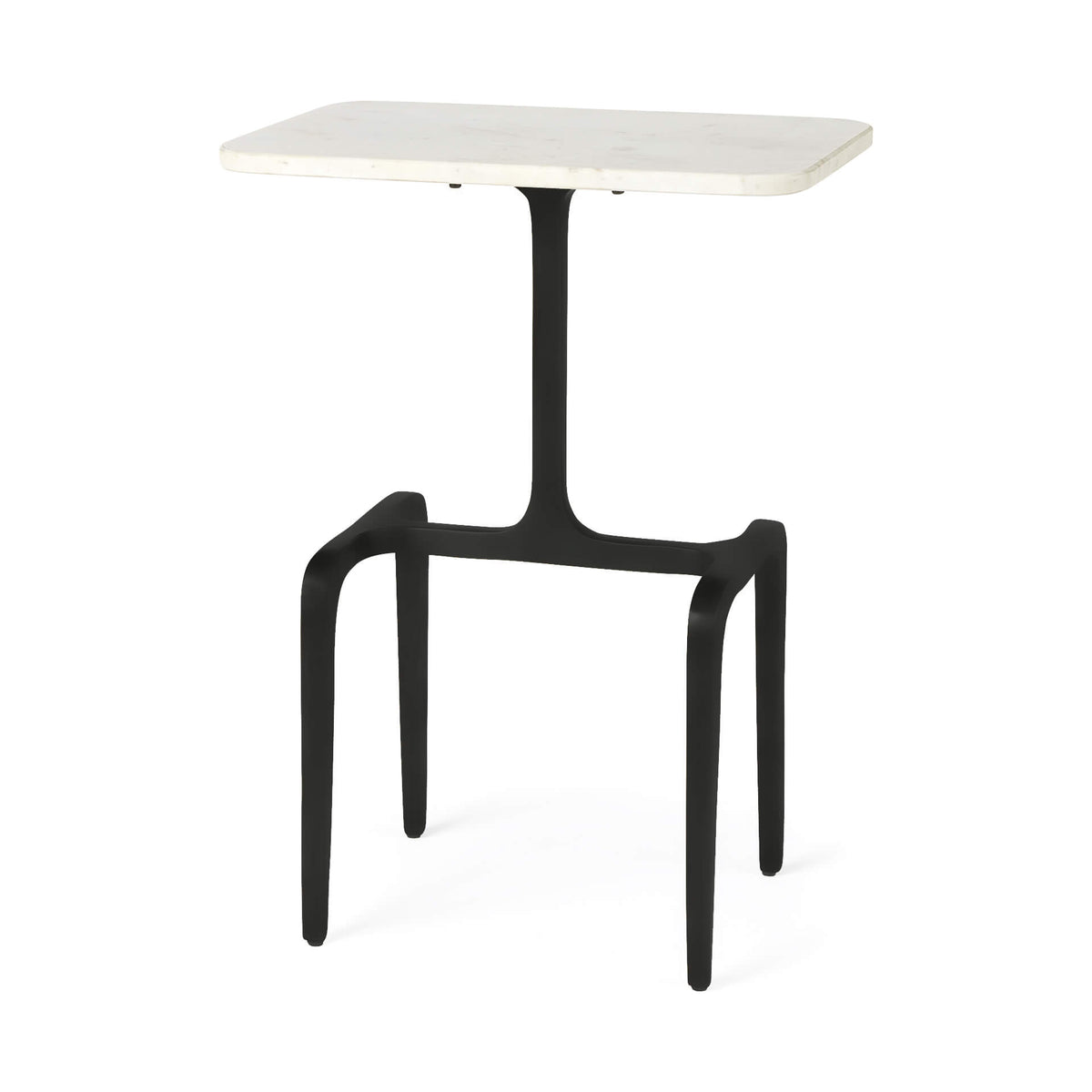 MERCANA PRESTON WHITE MARBLE TOP ACCENT TABLE 69688