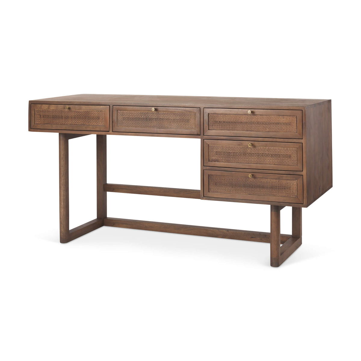 MERCANA GRIER MEDIUM BROWN WOOD OFFICE DESK 69898