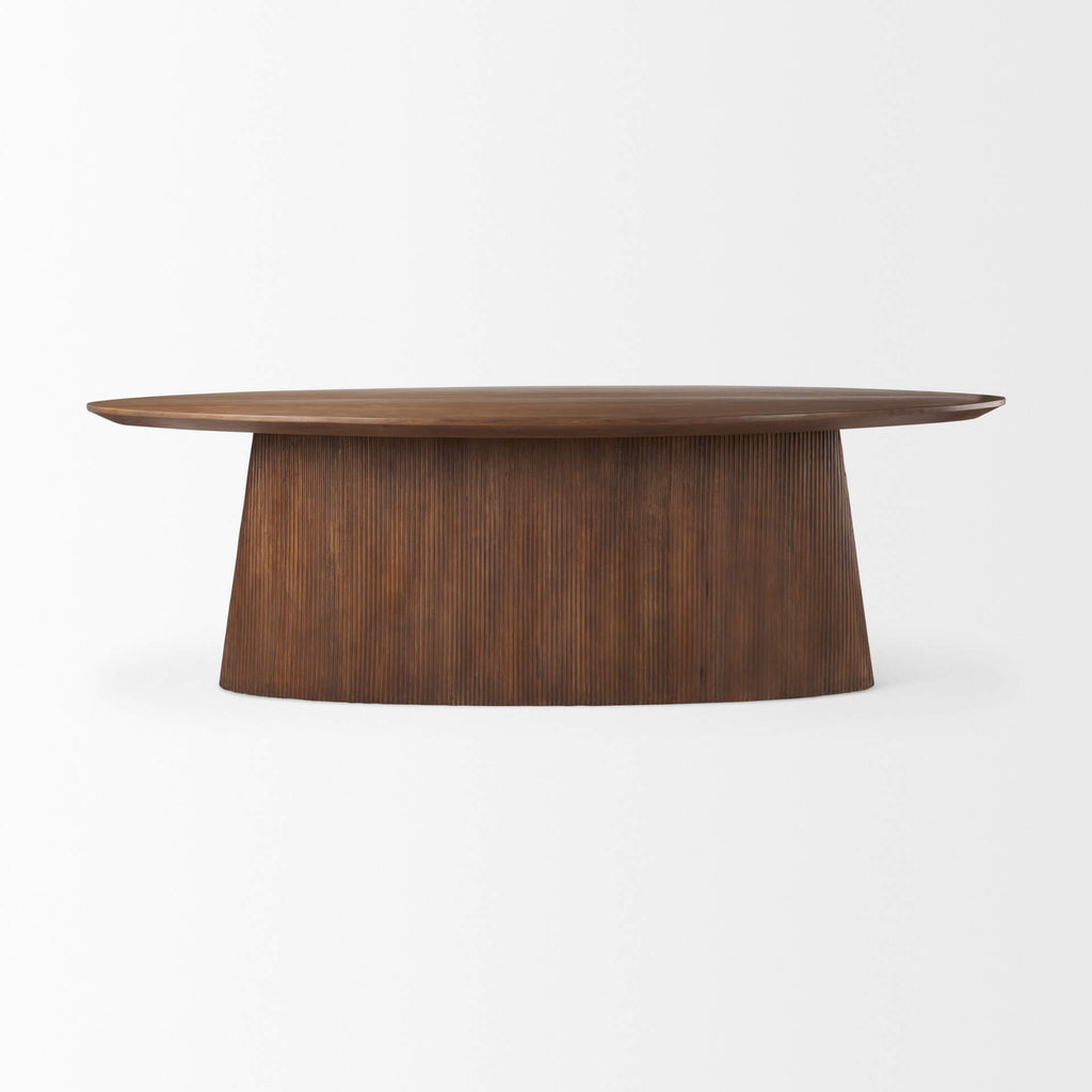 MERCANA LANCE MEDIUM BROWN OVAL DINING TABLE 69961-AB