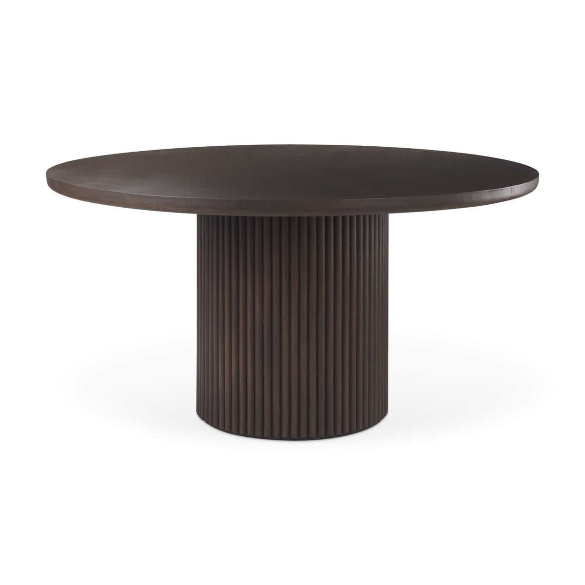 MERCANA TERRA DARK BROWN FLUTER DINING TABLE  69873-AB