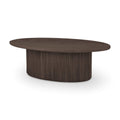 MERCANA TERRA DARK BROWN FLUTER OVAL COFFEE TABLE 69875
