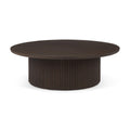 MERCANA TERRA DARK BROWN FLUTER ROUND COFFEE TABLE  69877