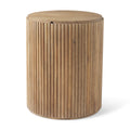 MERCANA TERRA LIGHT BROWN FLUTER SIDE TABLE 69882