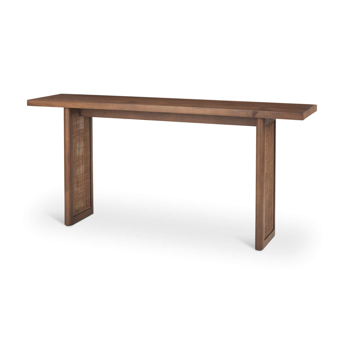 MERCANA GRIER DARK CONSOLE TABLE WITH CANE ACCENT 69906