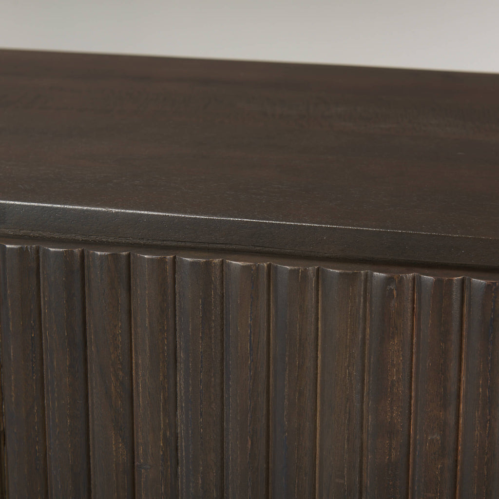 MERCANA TERRA DARK BROWN FLUTER SIDEBOARD 69883
