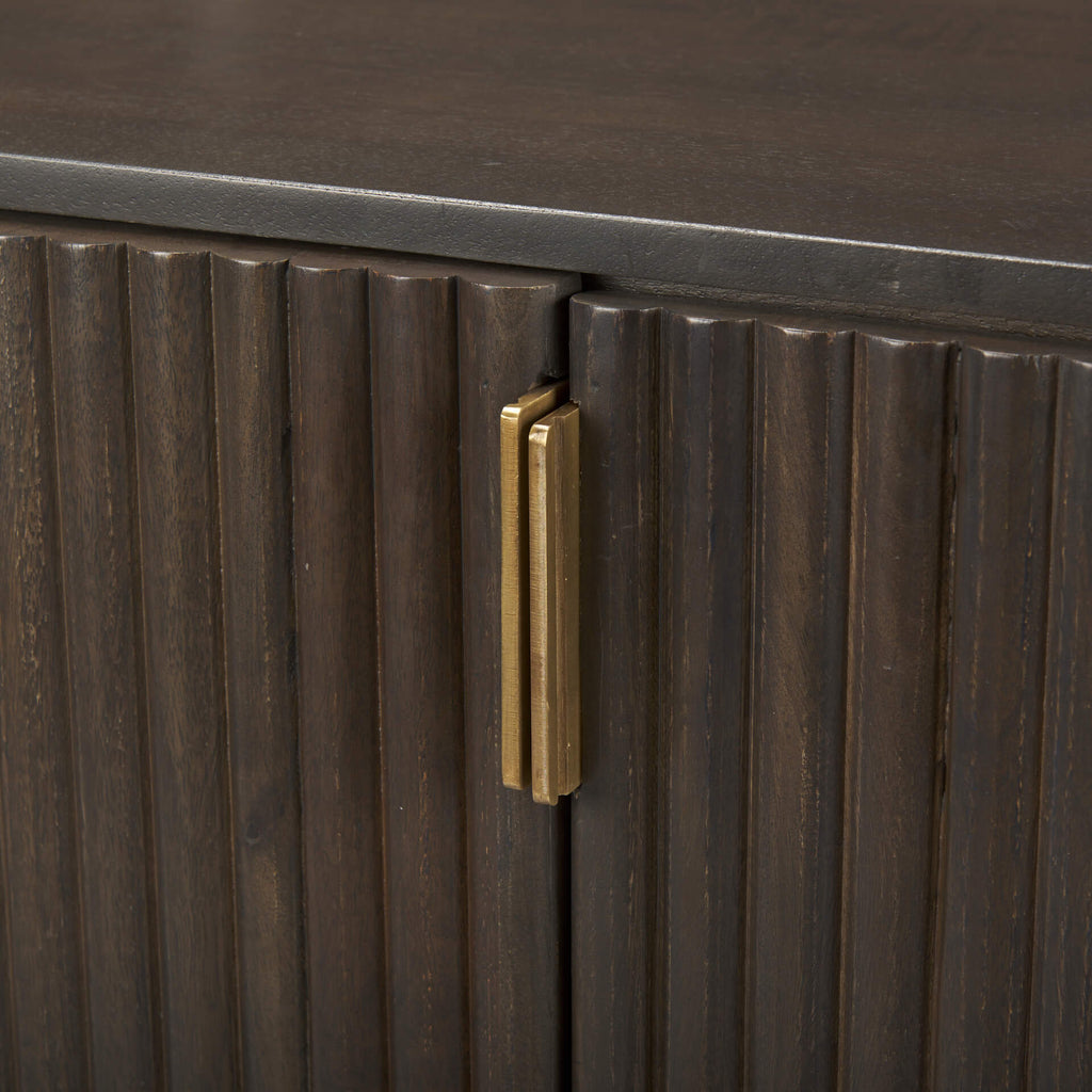 MERCANA TERRA DARK BROWN FLUTER SIDEBOARD 69883