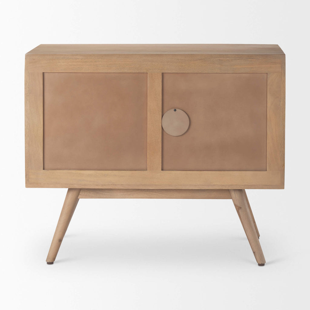 MERCANA SABLE LIGHT BROWN WOOD ACCENT CABINET 69889