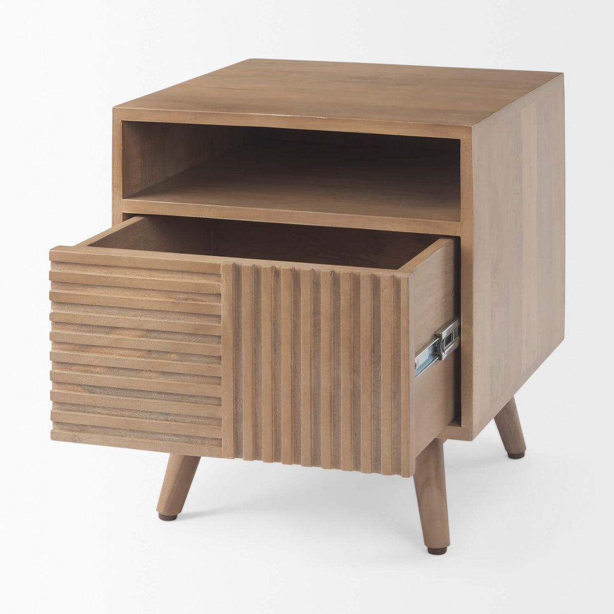 MERCANA SABLE LIGHT BROWN WOOD SIDE TABLE 69891