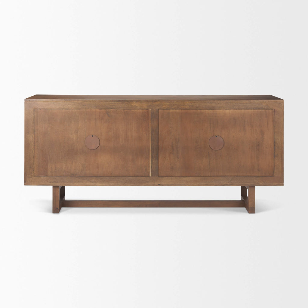 MERCANA GRIER MEDIUM BROWN WOOD SIDEBOARD 69894