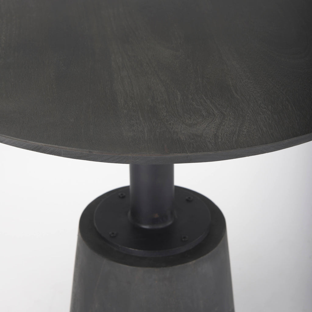 MERCANA MAXWELL 32" BLACK PEDESTAL BISTRO TABLE 69926-AB