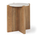 MERCANA  BIANCA MARBLE ROUND ACCENT TABLE 69914