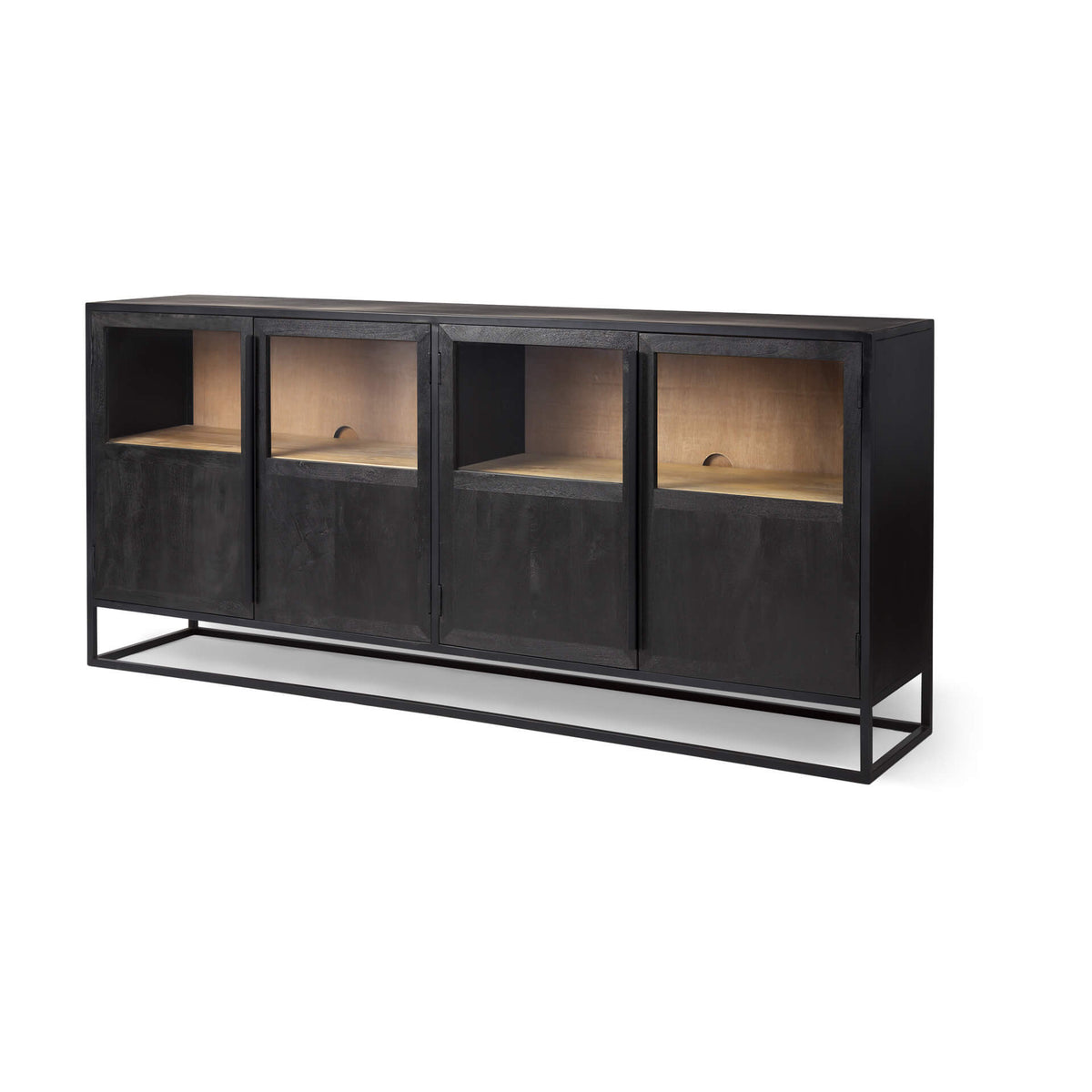 MERCANA SLOAN BLACK WOOD SIDEBOARD 69886