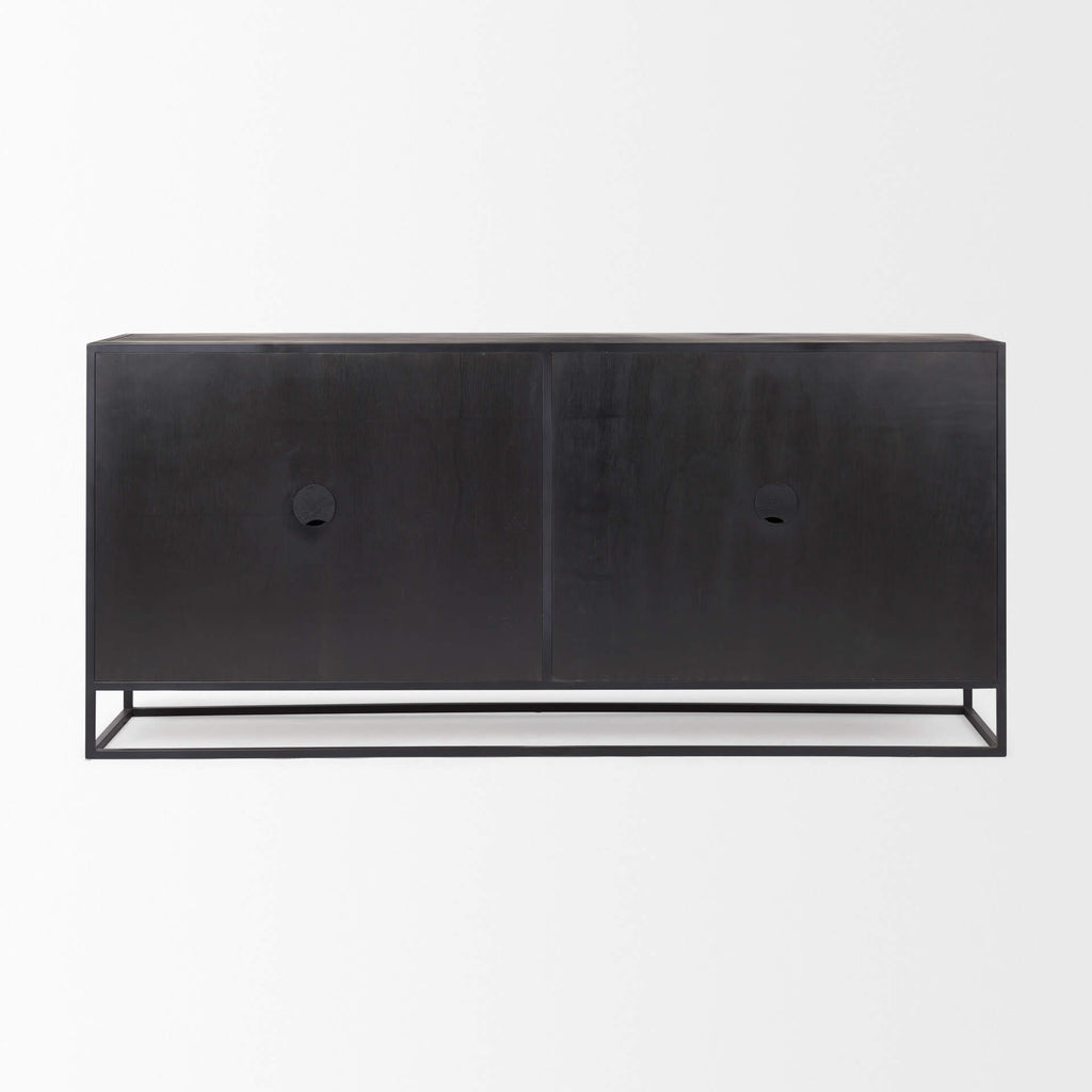 MERCANA SLOAN BLACK WOOD SIDEBOARD 69886
