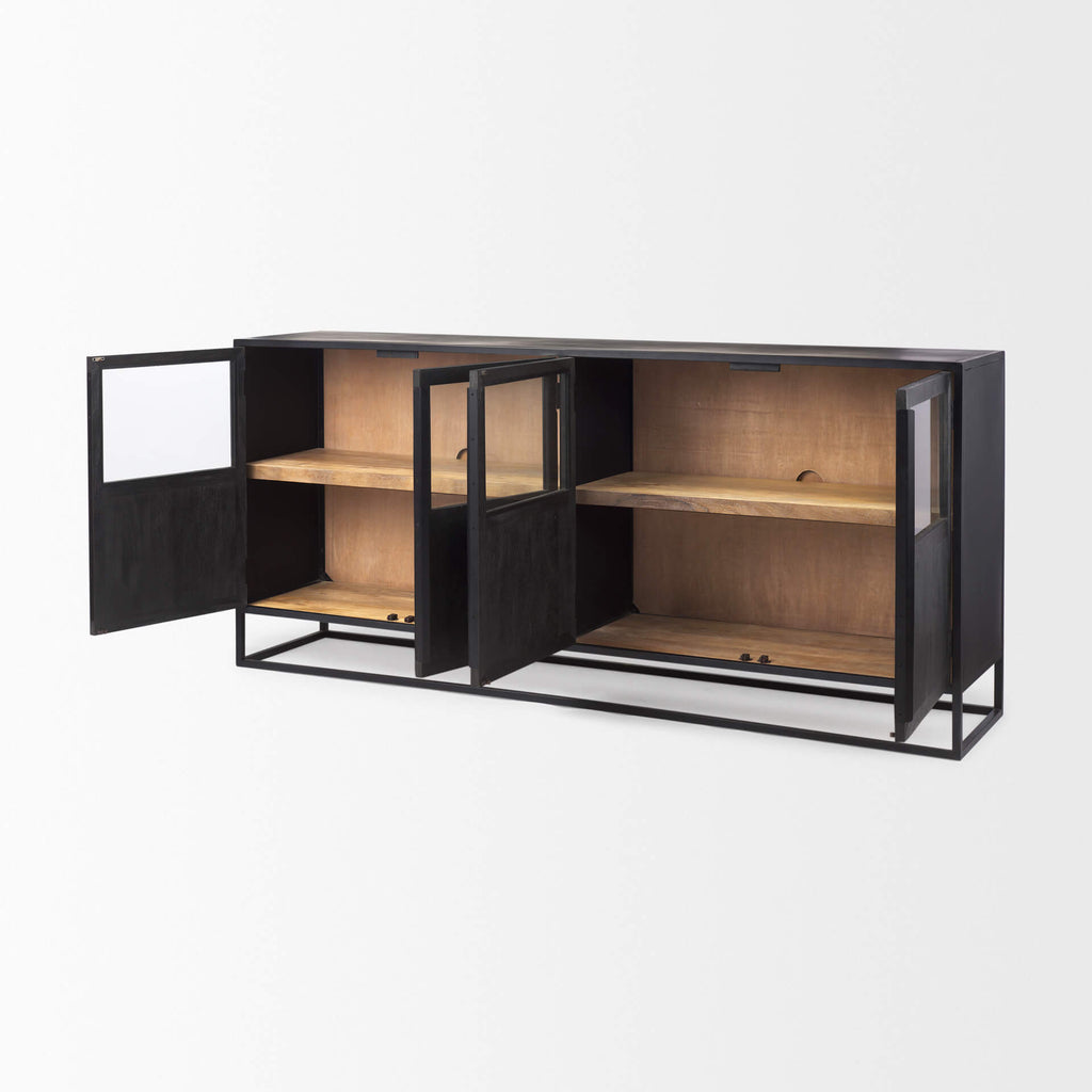 MERCANA SLOAN BLACK WOOD SIDEBOARD 69886