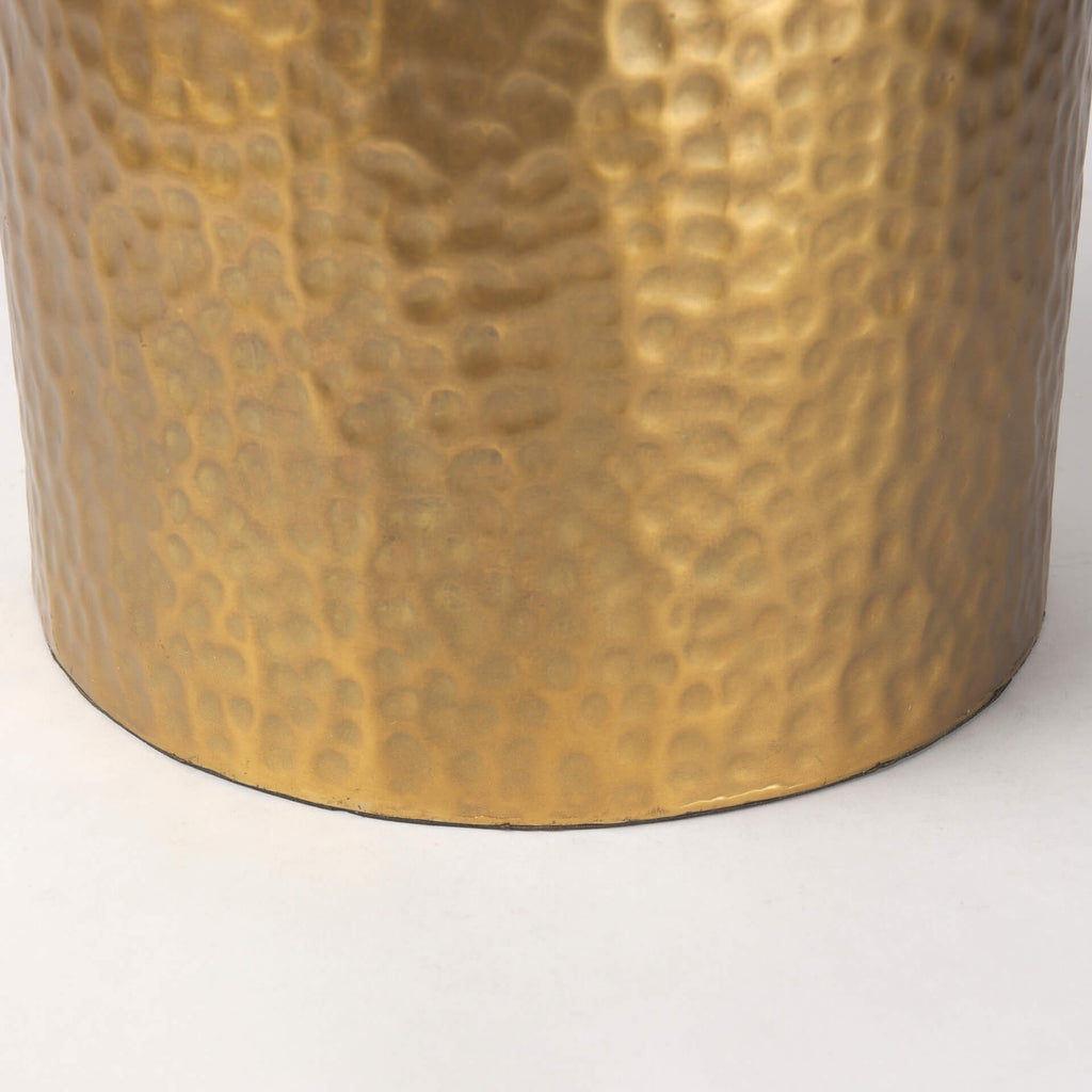 MERCANA LEO GOLD HAMMERED METAL TABLE LAMP 70055