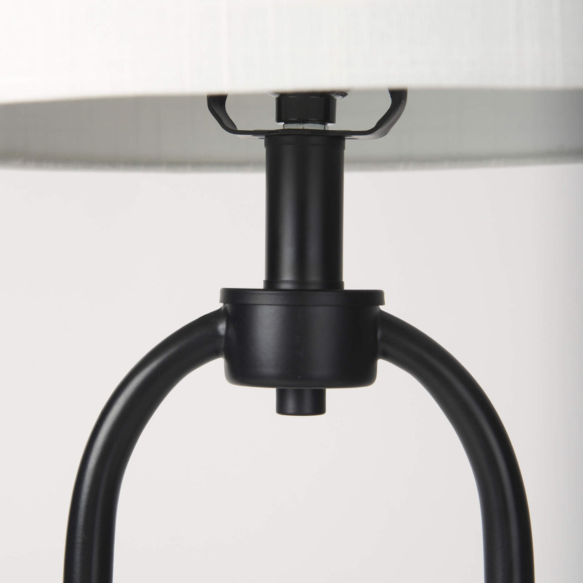 MERCANA SARAH BLACK METAL WITH MARBLE BASE TABLE LAMP 69702