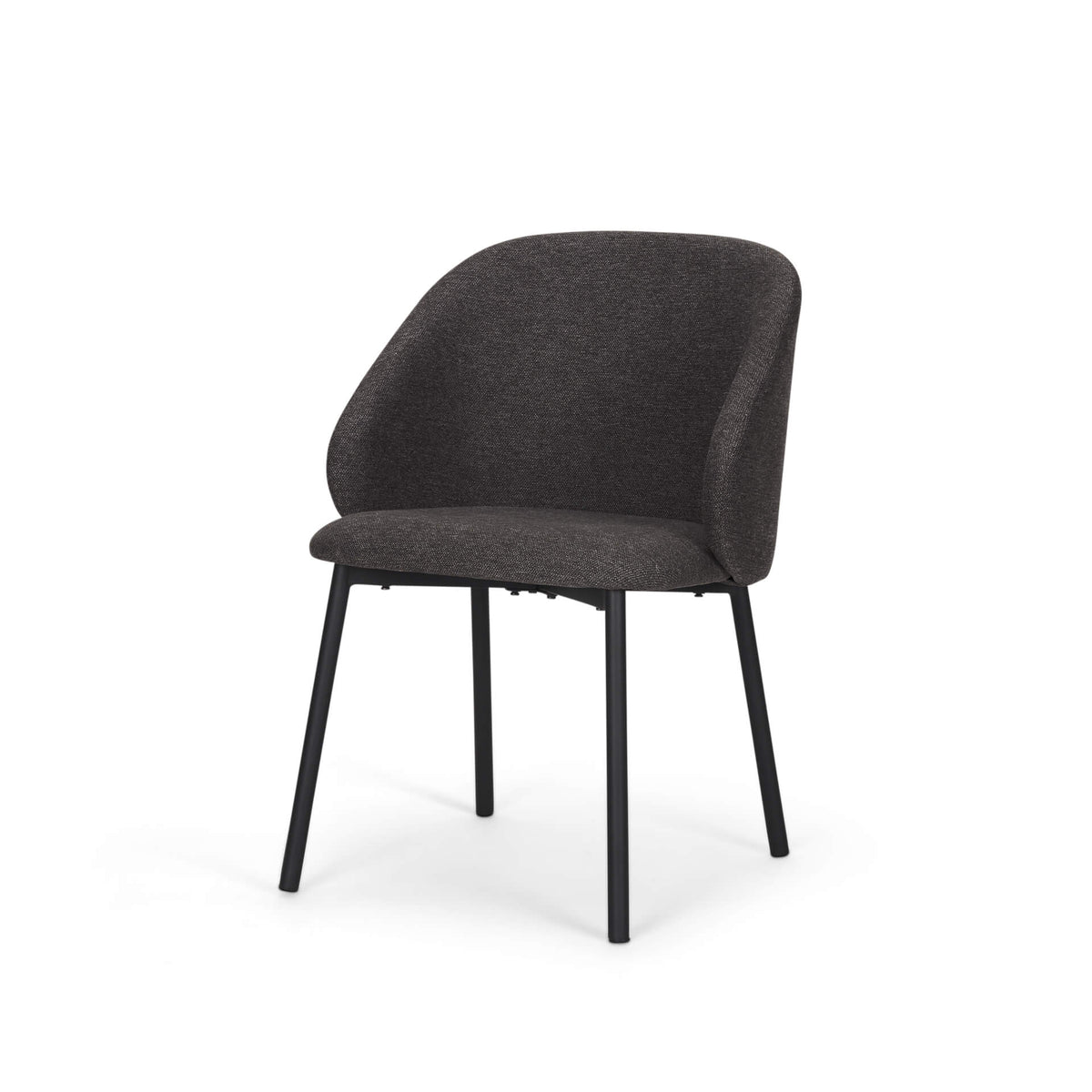 MERCANA SHANNON DINING CHAIR DARK GRAY FABRIC SET OF TWO 70255