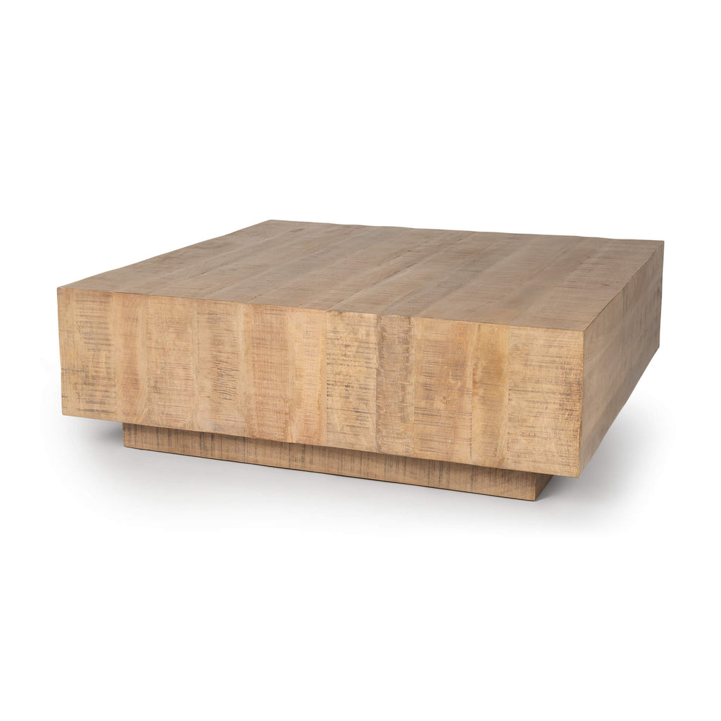 MERCANA  HAYDEN LIGHT BROWN WOOD SQUARE COFFEE TABLE 70119