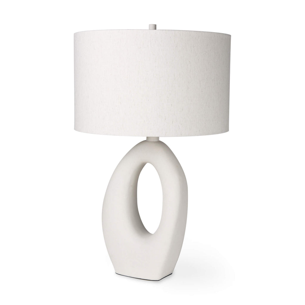 MERCANA TAO CREAM CERAMIC TABLE LAMP 69790