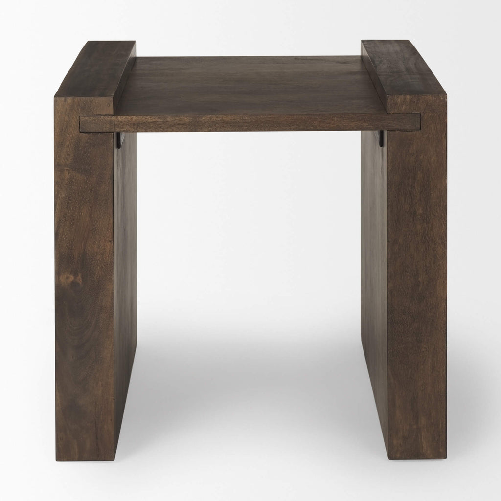 MERCANA  ATHELIA DARK WOOD ACCENT TABLE 70113