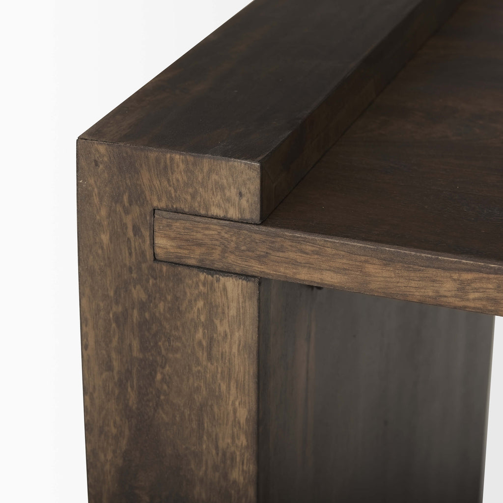 MERCANA  ATHELIA DARK WOOD ACCENT TABLE 70113