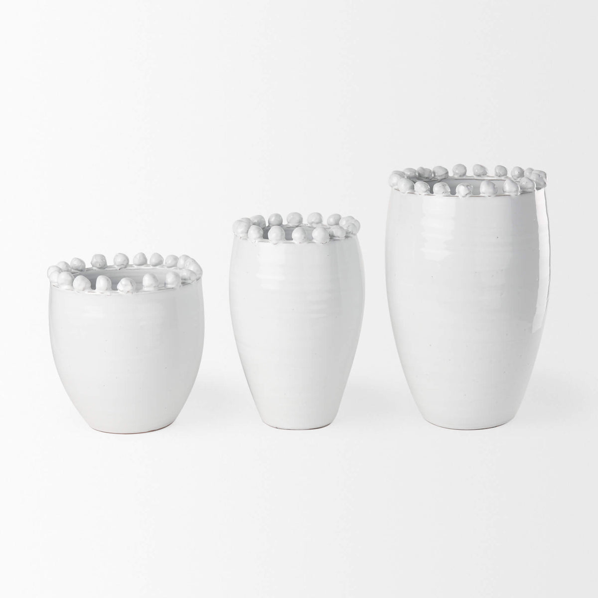MERCANA BASIN MEDIUM OFF-WHITE GLAZED VASE 70163