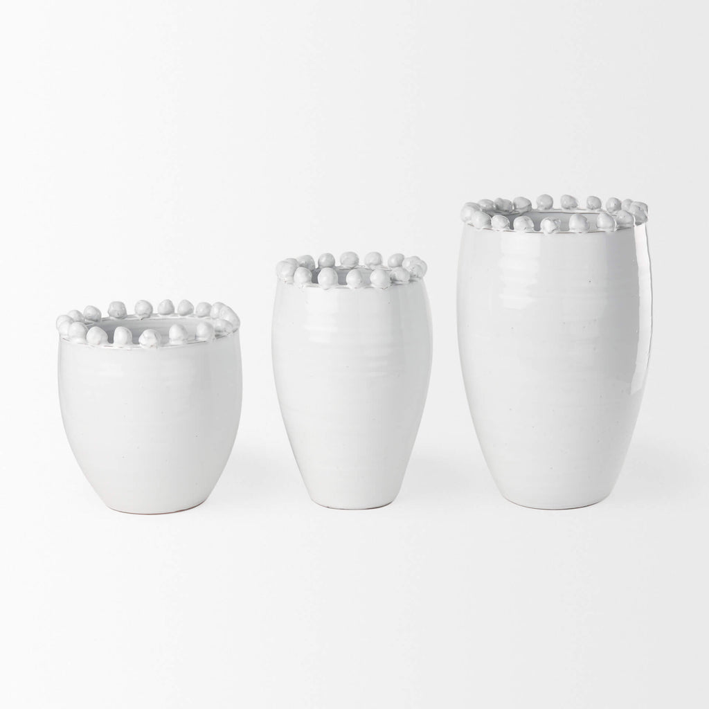 MERCANA BASIN LARGE OFF-WHITE GLAZED VASE 70164