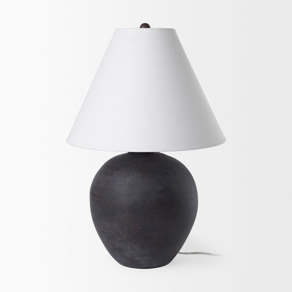MERCANA MARVIN BLACK CERAMIC TABLE LAMP 70166