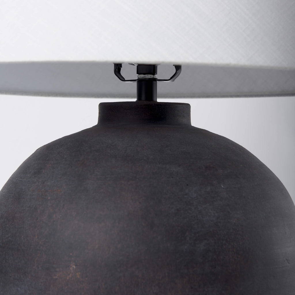 MERCANA MARVIN BLACK CERAMIC TABLE LAMP 70166