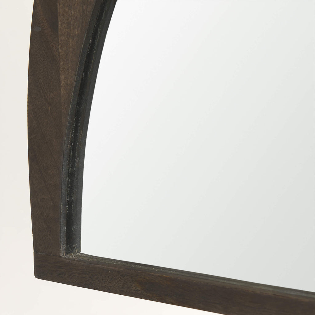 MERCANA CELESTE DARK BROWN WOOD SMALL MIRROR 70138