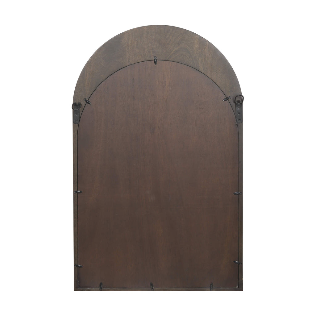 MERCANA CELESTE DARK BROWN WOOD ARCHED MIRROR 70140