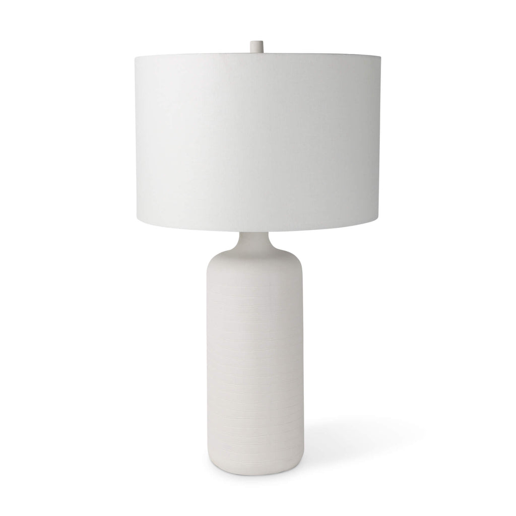 MERCANA MELANIE WHITE CERAMIC TABLE LAMP 68340