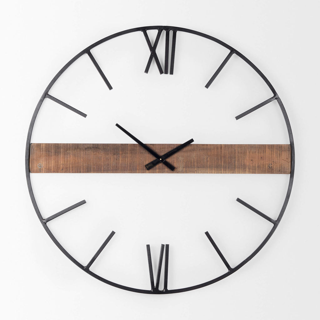 MERCANA ROMAN 36" INDUSTRIAL WALL CLOCK 67523