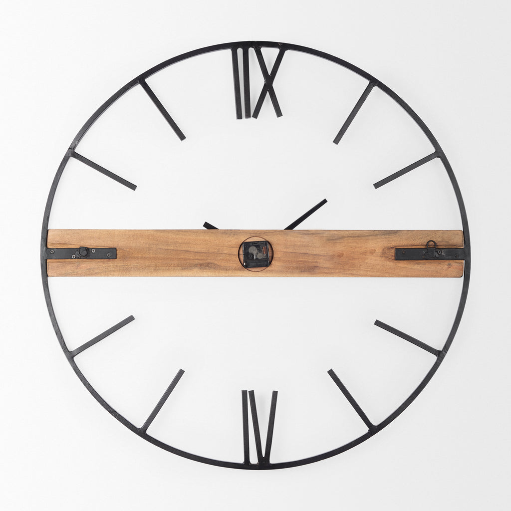 MERCANA ROMAN 36" INDUSTRIAL WALL CLOCK 67523