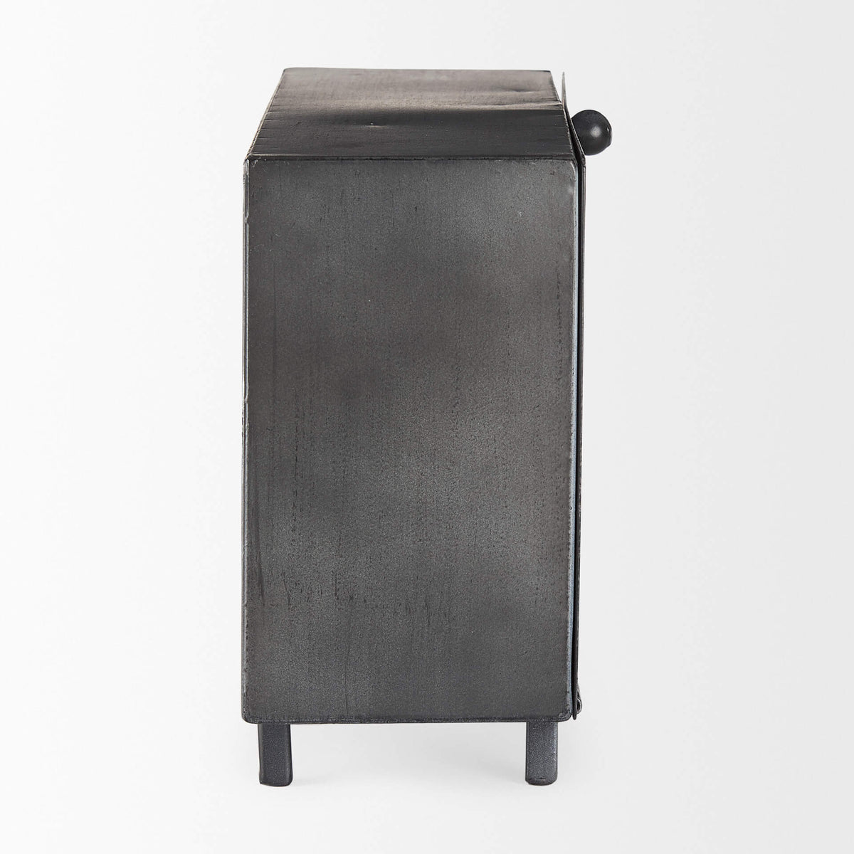 MERCANA HARVEY BLACK METAL/WOOD TABLE CLOCK 69485
