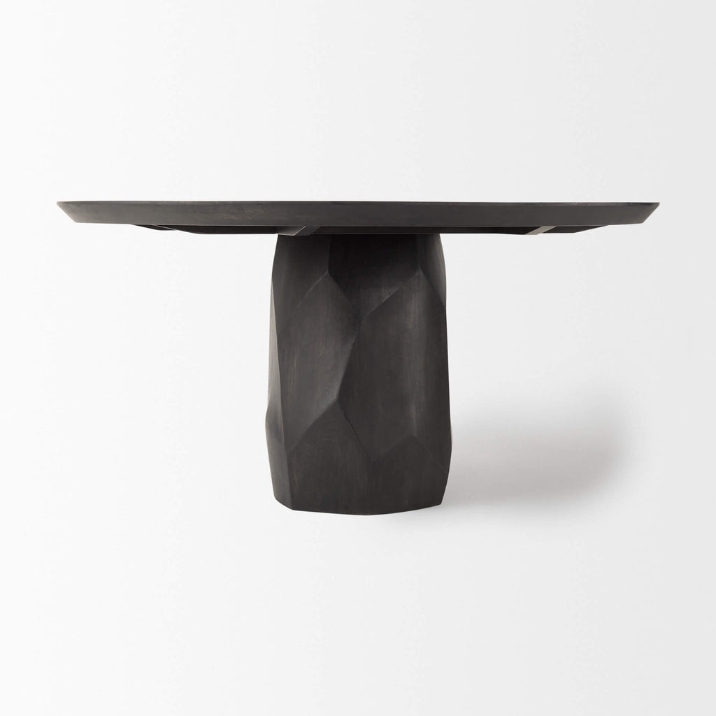 MERCANA FITZGERALD DARK BROWN WOOD DINING TABLE 68565-AB