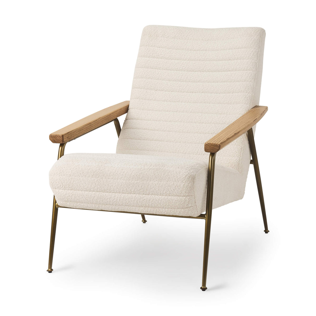 MERCANA GROSJEAN CREAM BOUCLE ACCENT CHAIR 70221