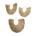 MERCANA BAYU SEAGRASS BOHO WEAVE FAN SET OF THREE 70223