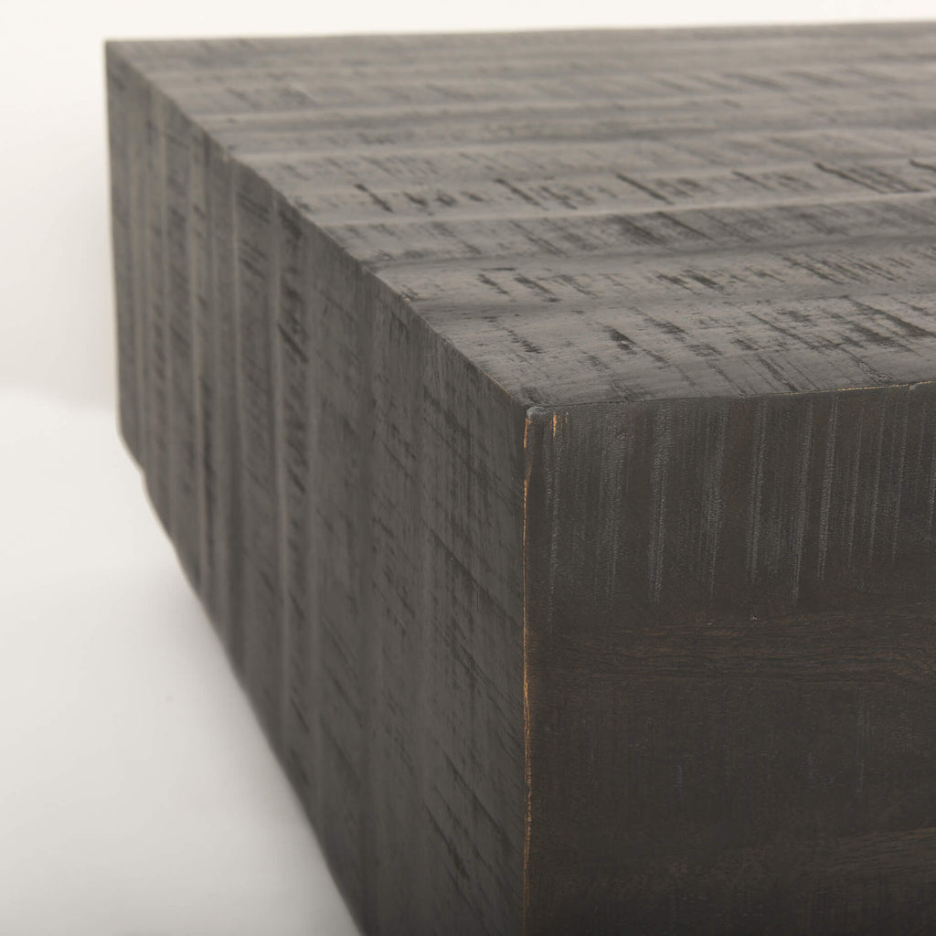 MERCANA  HAYDEN DARK BROWN WOOD SQUARE COFFEE TABLE 70117