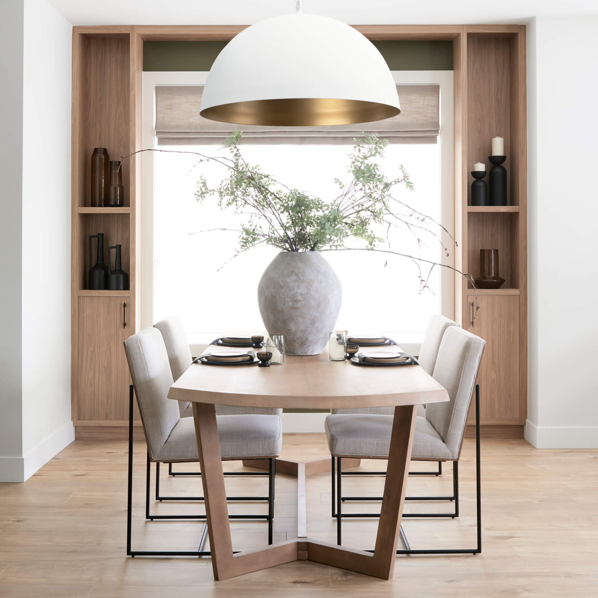 MERCANA STAMFORD LIGHT BEIGE FABRIC DINING CHAIR 69971