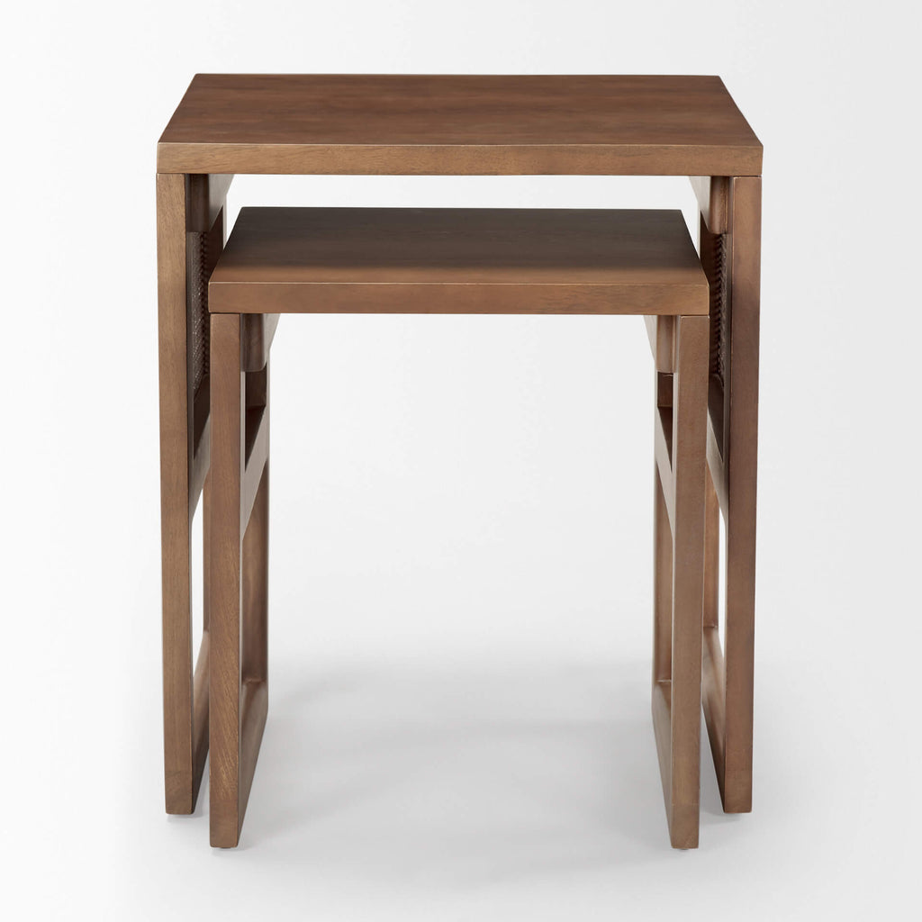 MERCANA GRIER MEDIUM BROWN NESTING TABLES 69901