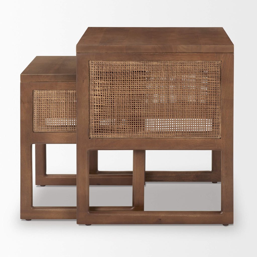 MERCANA GRIER MEDIUM BROWN NESTING TABLES 69901